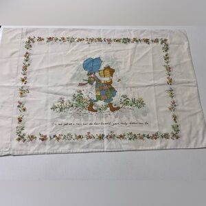 Vtg 1976 Was‎ Holly Hobbie Double-sided Standard Pillow Case American Greetings